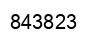 Number 843823 black image