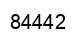 Number 84442 black image