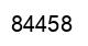 Number 84458 black image