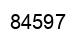 Número 84597 imagen negro