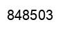 Number 848503 black image