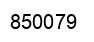 Number 850079 black image