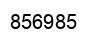 Number 856985 black image