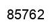 Number 85762 black image