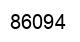 Number 86094 black image