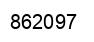 Number 862097 black image