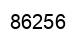 Número 86256 imagen negro