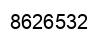 Número 8626532 imagen negro
