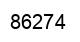 Number 86274 black image