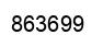 Number 863699 black image