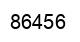 Number 86456 black image