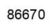 Number 86670 black image
