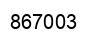 Number 867003 black image
