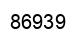 Number 86939 black image