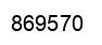 Number 869570 black image