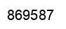 Number 869587 black image