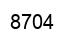 Número 8704 imagen negro