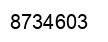 Número 8734603 imagen negro