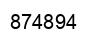 Number 874894 black image