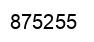 Number 875255 black image