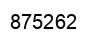 Number 875262 black image
