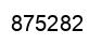 Number 875282 black image