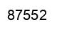 Número 87552 imagen negro