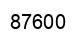 Number 87600 black image