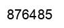 Number 876485 black image