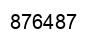 Number 876487 black image