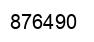 Number 876490 black image