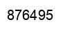 Number 876495 black image