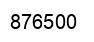 Number 876500 black image