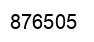 Number 876505 black image