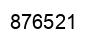 Number 876521 black image
