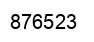 Number 876523 black image