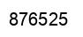 Number 876525 black image