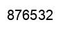 Number 876532 black image