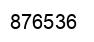 Number 876536 black image