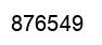 Number 876549 black image