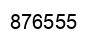 Number 876555 black image