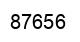 Number 87656 black image