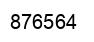 Number 876564 black image