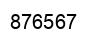 Number 876567 black image