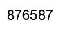 Number 876587 black image