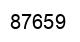 Number 87659 black image