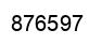 Number 876597 black image