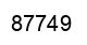Number 87749 black image