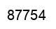 Number 87754 black image