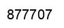 Número 877707 imagen negro